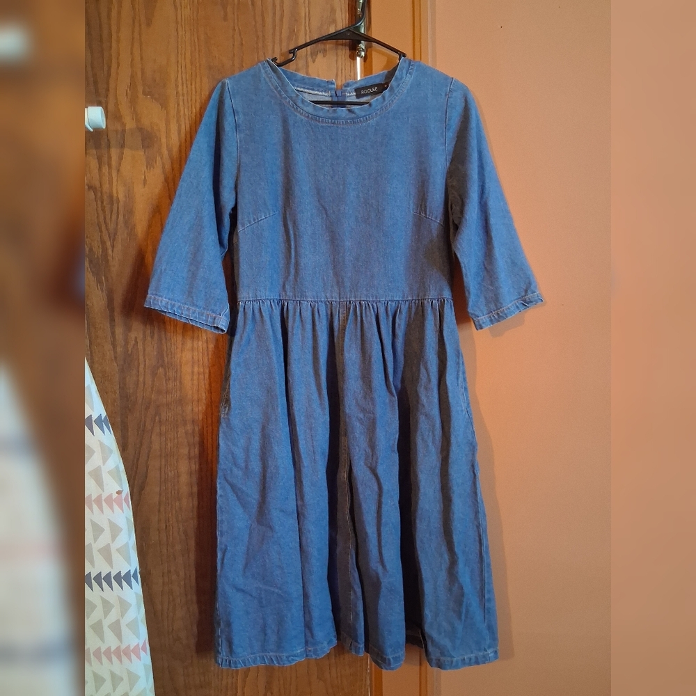 Roolee denim midi Dress